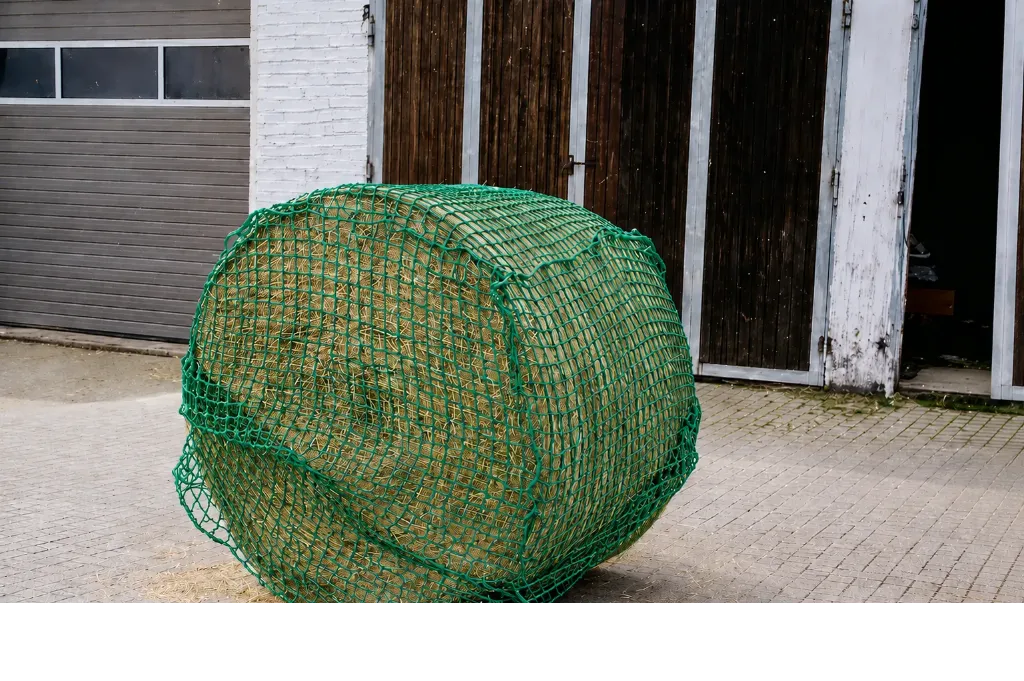 Balle ronde Filet à foin Vert Ø5mm renfort 8mm 1m60 x 1m40 #60
